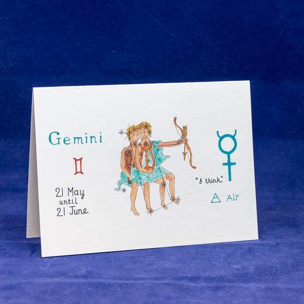 Gemini greetings card