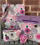 Multi Pocket Mauve Abstract Circles Tote Bag - Image 5