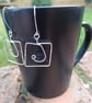 Square silver wire earrings - Image 3