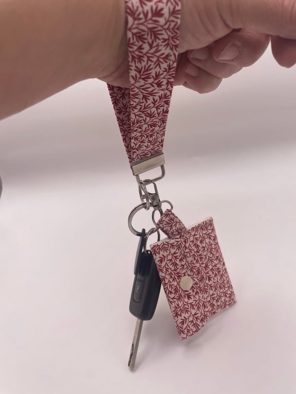 Wristlet KEYCHAINS - AUTUMN LATTE (Silver tone fastening)