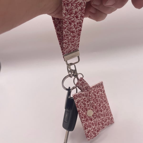 Wristlet KEYCHAINS - AUTUMN LATTE (Silver tone fastening)