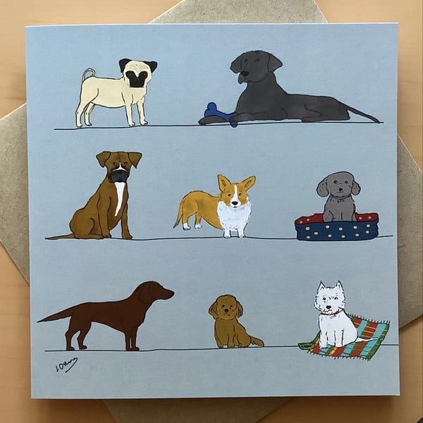 Greetings card - dogs 