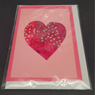 Valentines day card pink heart
