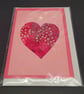 Valentines day card pink heart