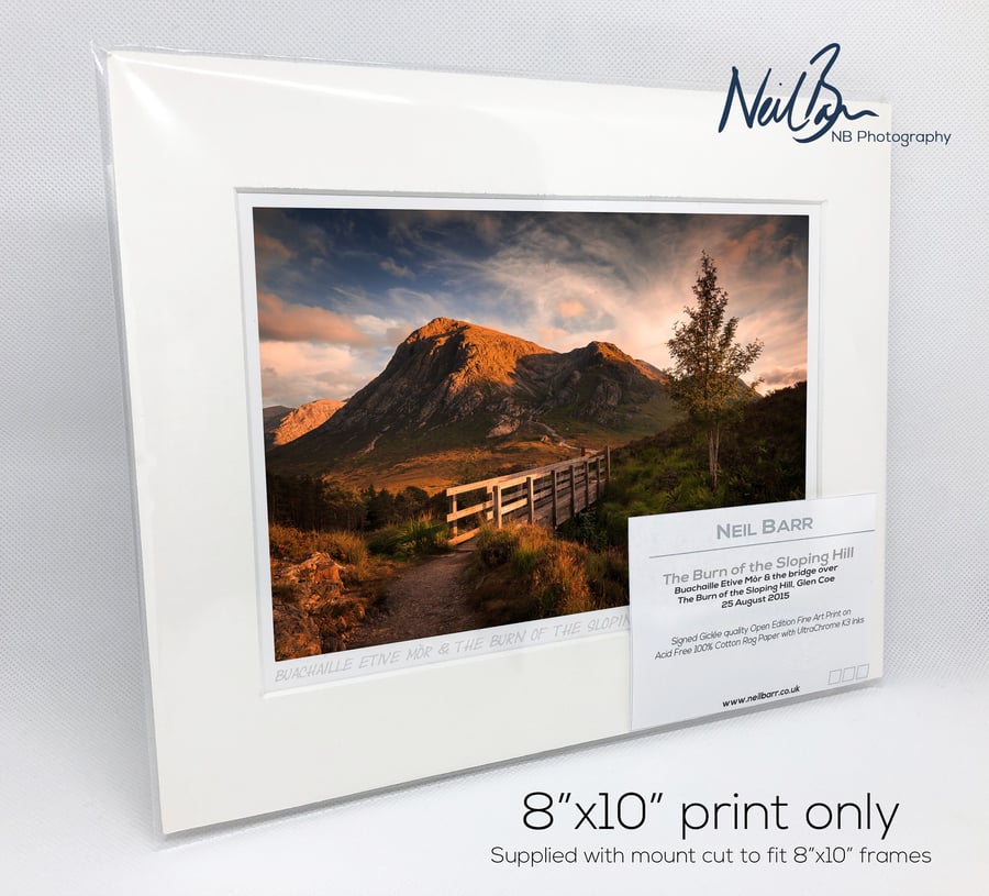 Buachaille Etive Mor from West Highland Way - A5 (10" x 8") Unframed Print