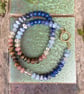 Blueberry Pecan Pie Hand Knotted Beaded Gemstone Necklace - Image 8