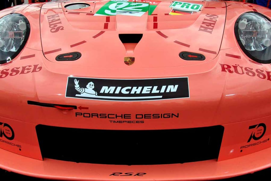 Porsche 911 RSR Pink Pig Sports Car Photograph Print