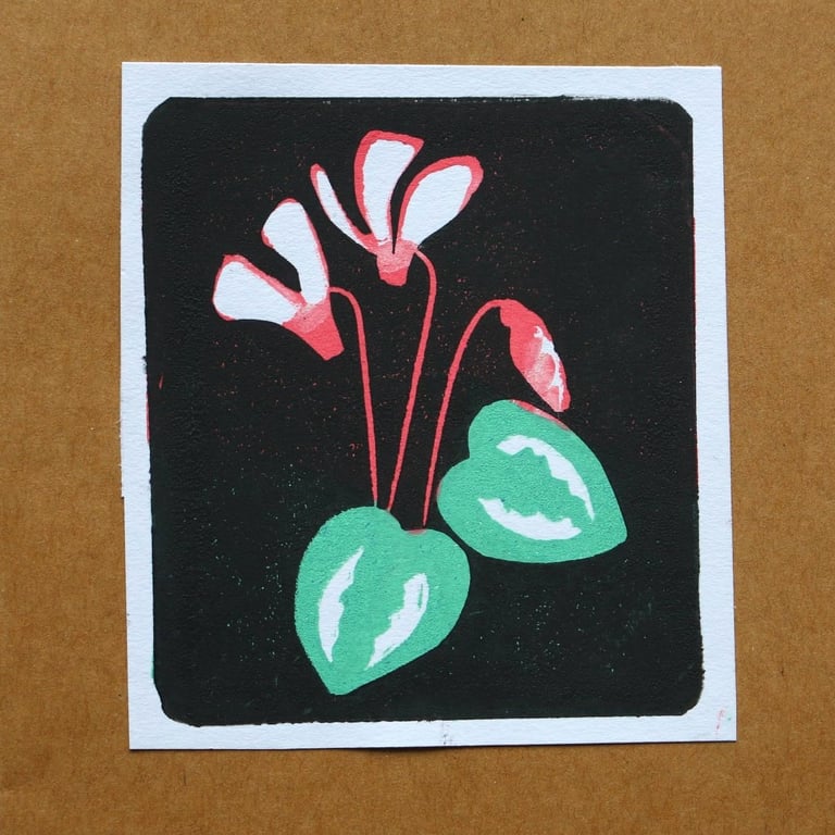 Spring Flowers Cyclamen Card