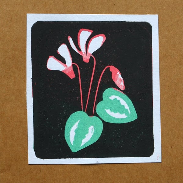 Spring Flowers Cyclamen Card