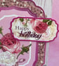 Blooming roses Happy Birthday card - Image 2
