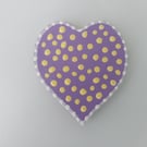 Purple Heart With Lemon Dots Fridge Magnet