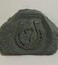 Horseshoe and Heart engraved in Devonian Mudstone