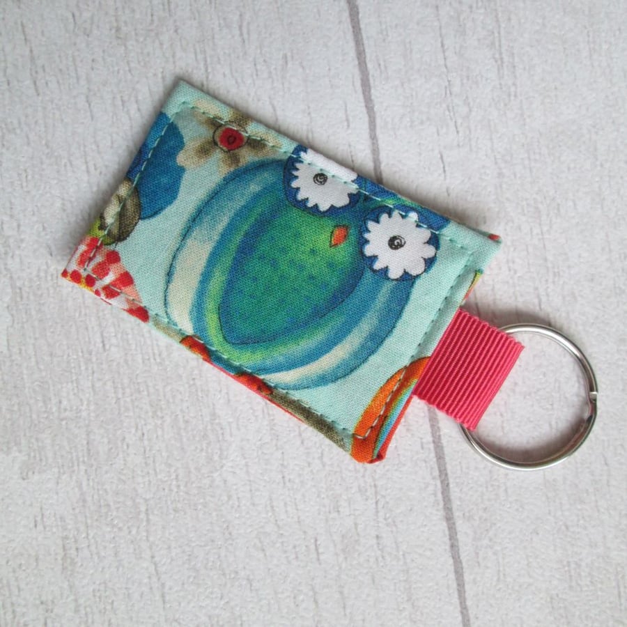 Owl and Caterpillar Keyring, Bag Tag, Luggage Tag