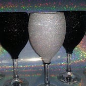 Glitter Wine Glasses 