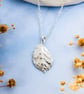 Blackberry Leaf Pendant - Recycled Silver Real Leaf Necklace - Image 4