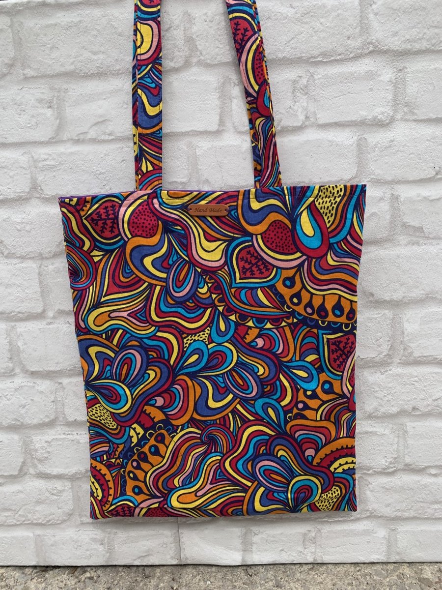 Hippy Tote Bag  Psychedelic