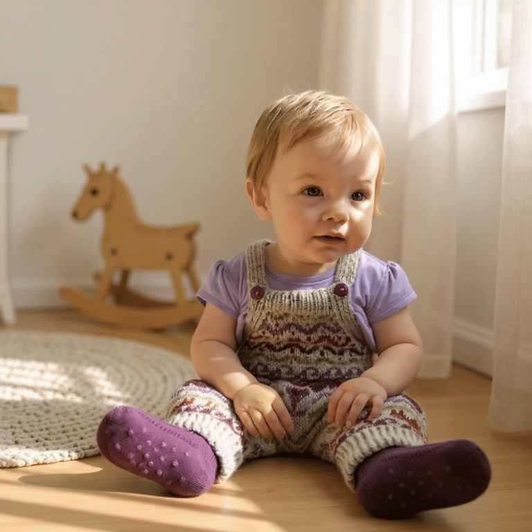Playful Dungarees knitting pattern in fair isle 100% wool