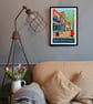 Weybridge Church Street travel poster print by Susie West - Image 5