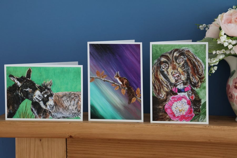 A Pack of 5 Choose your own Blank Greetings cards