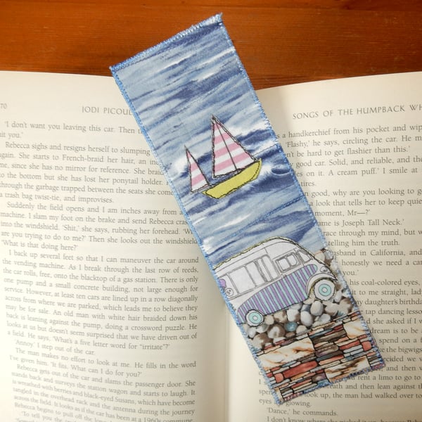 Bookmark Seascape Ice cream van and yacht