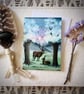 May Mist, Beltane Greetings Card (Pagan,Wiccan,Moon,Goddess,Beltane, May Day)