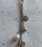 Handmade Silver Tone Heart Bag Charm - Image 1