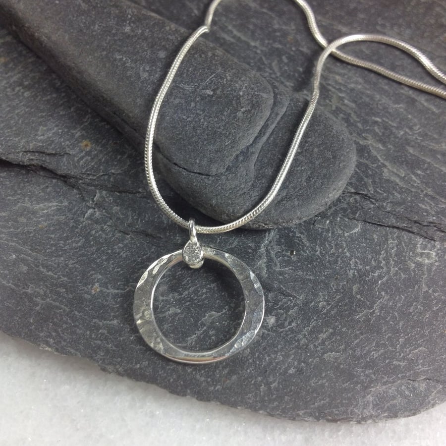 sterling silver Omi pendant and chain