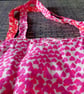 Vintage headscarf -  Shopping or Tote Bag - Coloured Hearts - Image 5