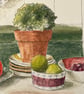 A Portuguese table original gouache painting  - Image 3