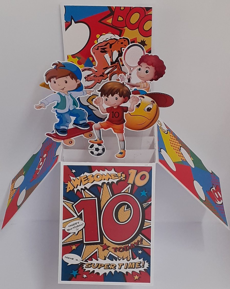 Boys 10th Birthday Card 