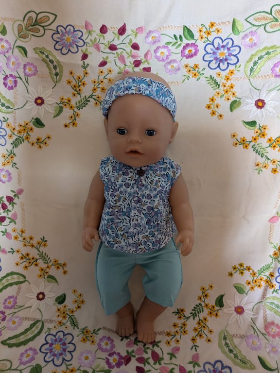 Liberty Print Our Generation, Baby Born or Tiny Tears Dolls Outfit 
