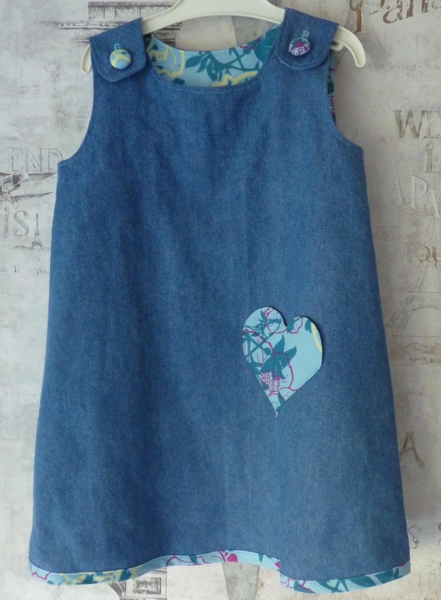 Denim Pinafore Dress Age 2