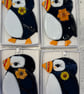 Super cute puffins- fused glass hanging decoration - Image 2