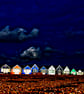Hengistbury Head Beach Huts Dorset Coast Photograph Print - Image 1