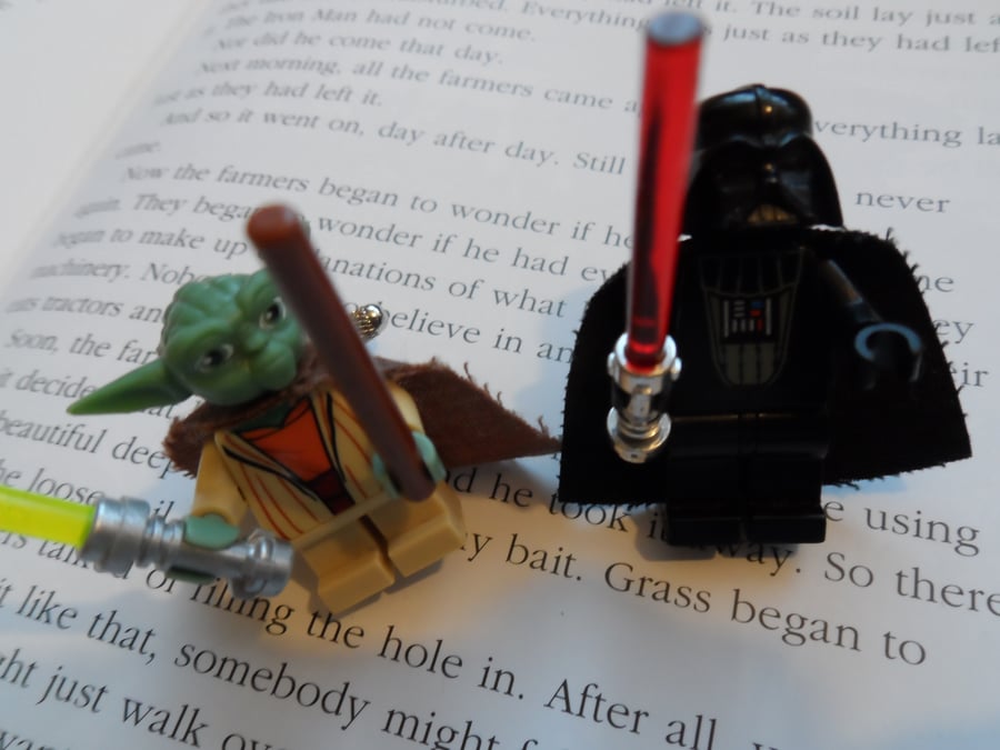 Star Wars Darth Vader and Yoda Lego cufflinks