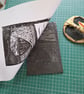 'Ironbridge'. An original handprinted linoprint of Ironbridge in Shropshire. - Image 4