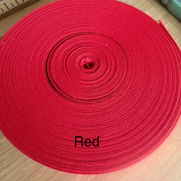 5 meters 1" (25mm) red cotton bias binding 