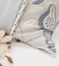 Embroidered pastel green envelope cushion cover.   - Image 2