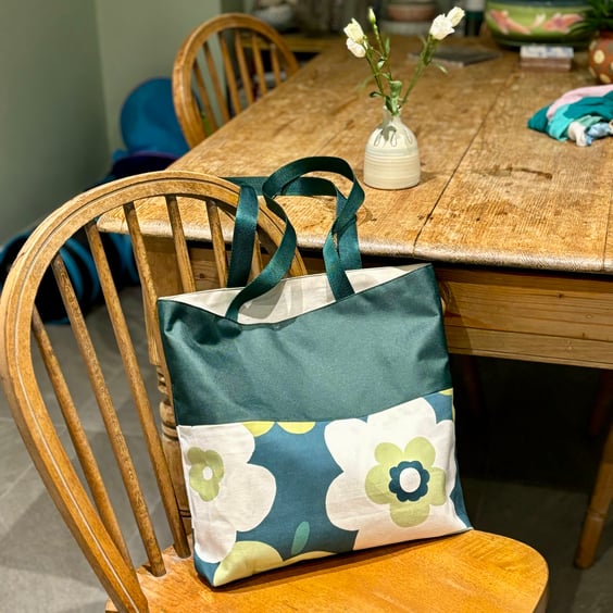 Tote bag, work bag, market bag- daisy