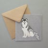 Husky dog card