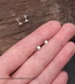 Recycled Sterling Silver Studs, Small Hammered Silver Pebble Stud Earrings, ARC - Image 7