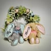 Small personalised plush bunny 