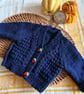 Autumnal Navy Blue Cardigan - Image 3