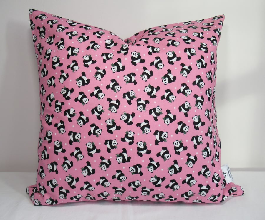 Pink Panda Cushion Cover