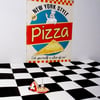 Retro Pizza slice earrings STUD, DROP or CLIP ON, fun, unique, handmade novel