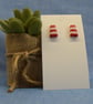Mini Striped Stud Earrings - Image 1