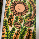 Happy Flower set of 4 cards and envelopes 