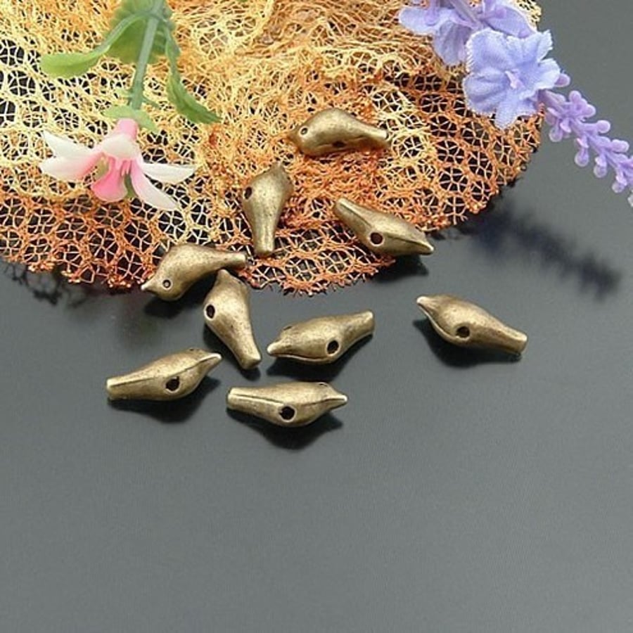 Connector / bead / charm bird  - 2pc