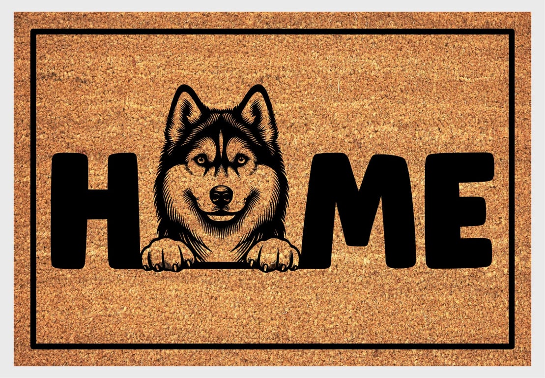 Siberian Husky Home Door Mat No.1 - Siberian Husky Dog Welcome Mat - 3 Sizes