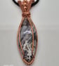Wire wrapped Crazy Lace agate pendant - Image 3